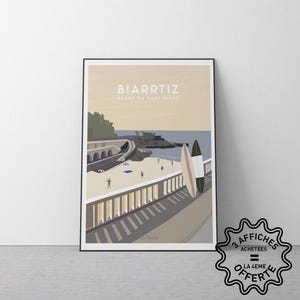 Cartel de Biarritz en los Pirineos Atlánticos