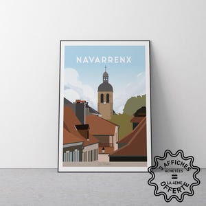 Cartel de Navarrenx en los Pirineos Atlánticos