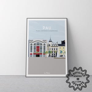 Cartel de Pau en los Pirineos Atlánticos