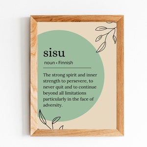 Sisu, Finnish Saying Printable Wall Art