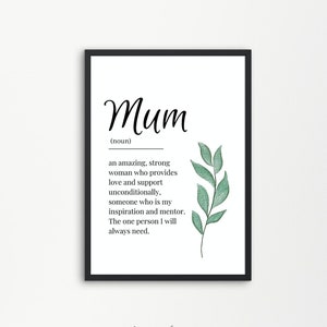 Festa della mamma, compleanno della mamma, definizione di mamma stampabile