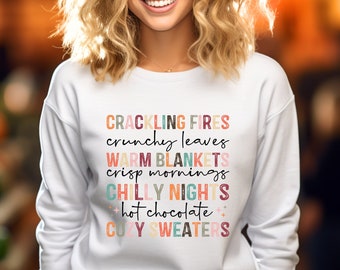 Fall Sweatshirt Unisex Crewneck , Fall Graphic Shirts, Oversized, Autumn Themed, Gifts For Women, Fall Themed Tops, Plus Size, Fall Vibes