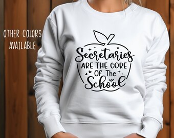 School Secretary Sweatshirt, Crewneck, Oversized, Back To School, Secretary Shirt, Plus Size, Secretary Gift, Front Office, Receptionist