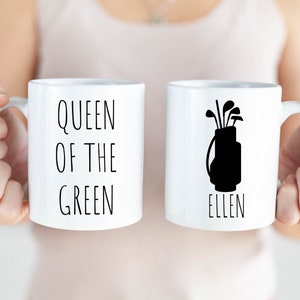 Personalized Gifts, Queen Of The Green, Golf Gift Mom, Custom Golf Mugs, Mother&#39;s Day, Golfer Birthday, Wife Retirement, Funny Golf Gifts