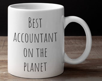 Personalized Gifts, Funny Coffee Mug Best Accountant On The Planet//Gift For Accountant//Bookkeeper Gift