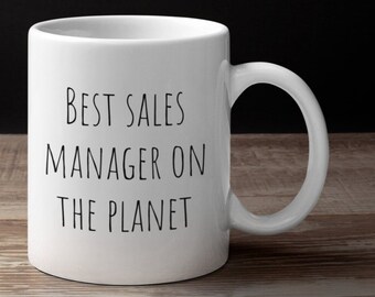 Personalized Gifts, Funny Coffee Mug Best Sales Manager On The Planet//Gift For Sales Manager//Gift For Boss