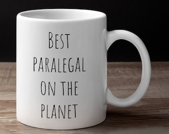 Personalized Gifts, Best Paralegal On The Planet//Funny Coffee Mug//Gift For Paralegal//Gift For Law Student//Law School Gift