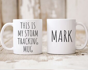 Personalized Gifts, Storm Tracking Mug, Storm Chaser, Meteorologist, Funny Work Mugs, Meteorology Grad, Snow Lover, Custom Coffee Mugs