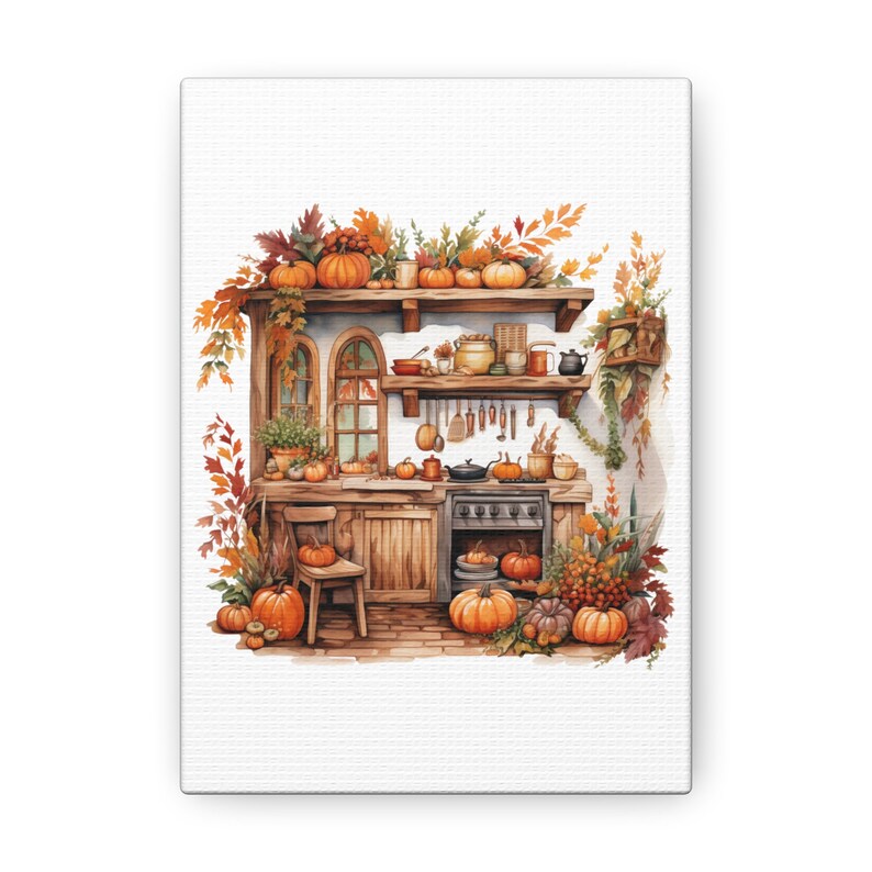 Country Kitchen Canvas Wall Art Primitive Pumpkins Rustic Etsy