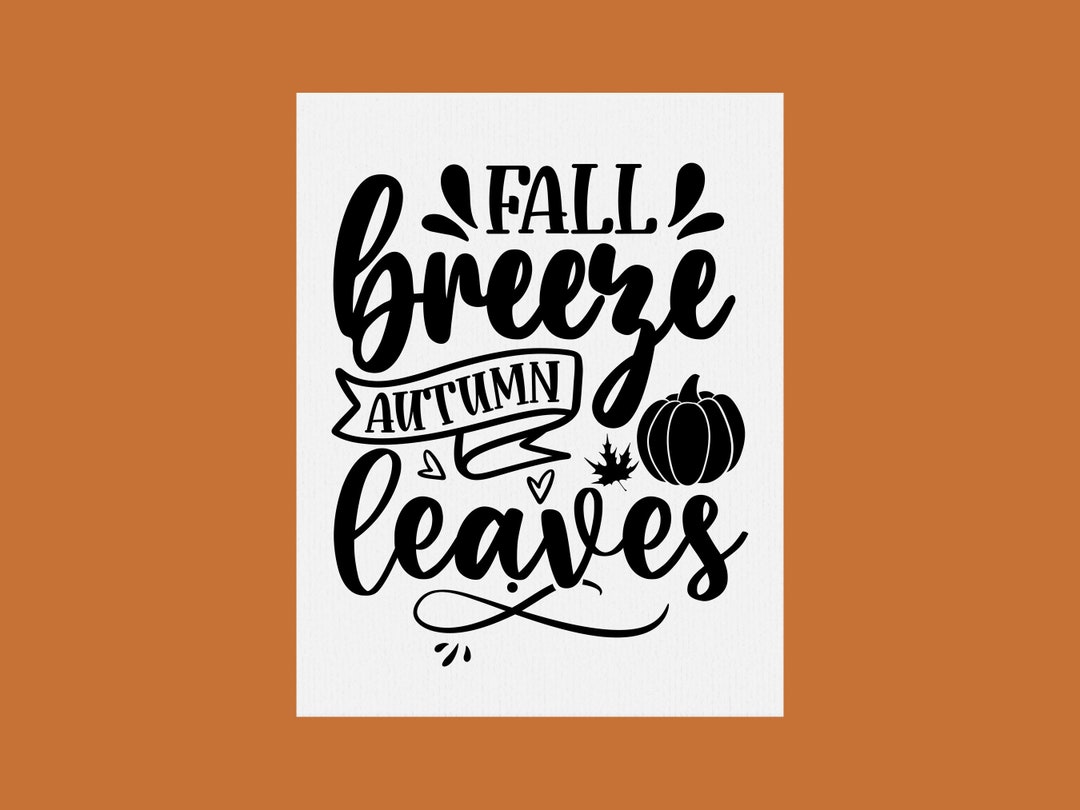Fall Breeze Autumn Leaves, Canvas Wall Art, Farmhouse, Fall Wall Decor