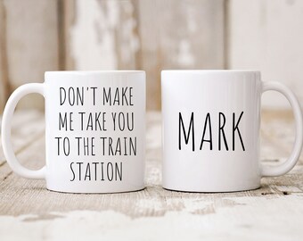 Personalized Gifts, Train Station Coffee Mug, Yellowstone Gift, Yellowstone Fan, Gag Gift For Boss, Custom Coffee Mugs, Birthday For Mom Dad