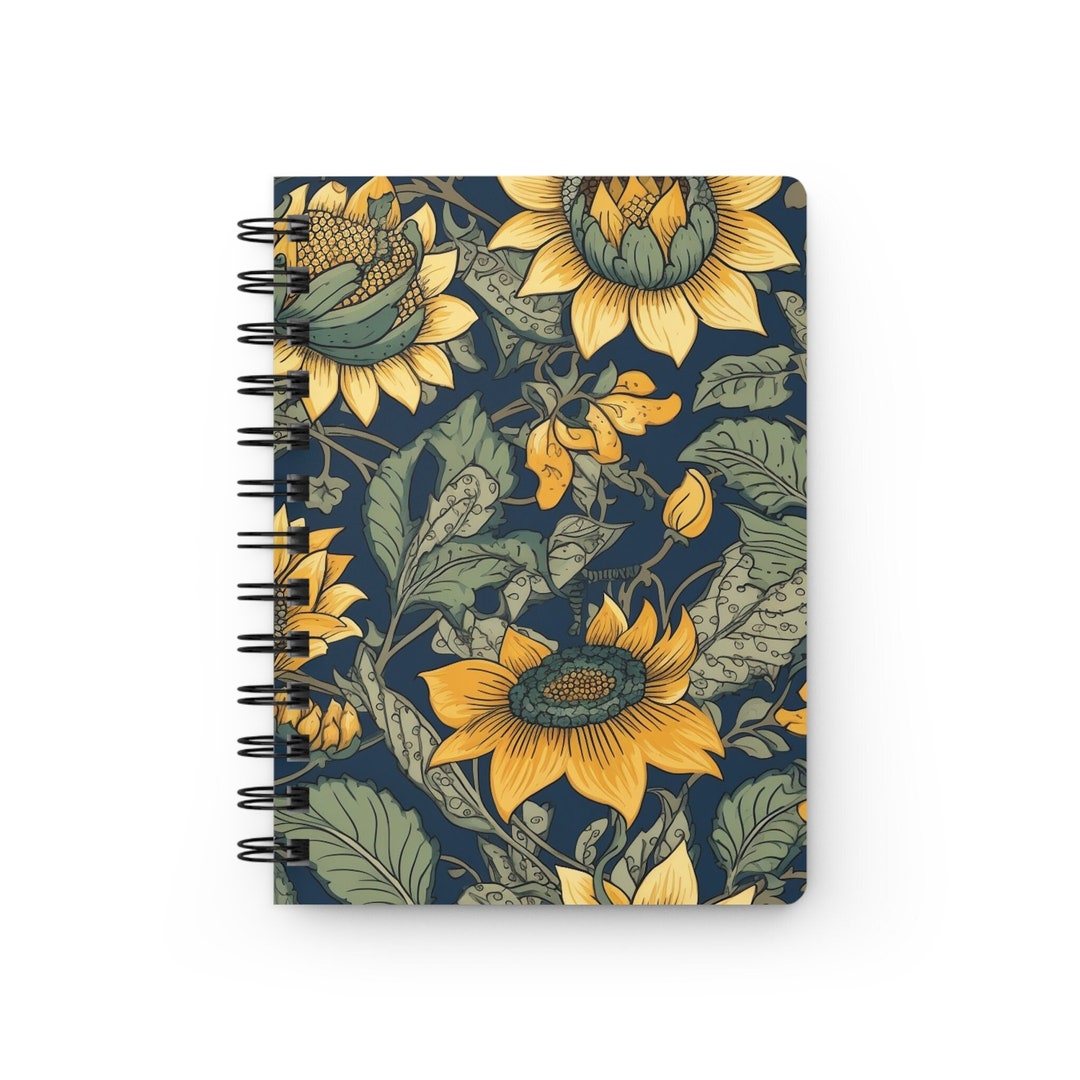 Sunflower Spiral Bound Journal, Diary, Lined Journal for Women, Planner ...