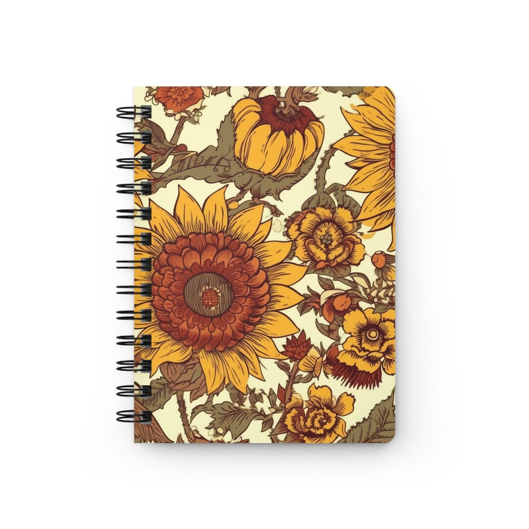 Sunflower Spiral Bound Journal, Diary, Gratitude Journal, Lined Journal ...