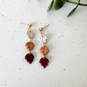 Fall Leaf Earrings, Leaf Earrings, Neutral Fall Leaf Earrings, Dangly Autumn Leaf Earrings, Dangly Fall Earrings, Dangly Leaf Earrings