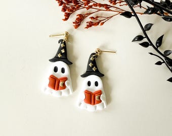 Ghost Earrings - Witch Hat Halloween Dangles