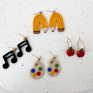 Funny Teacher Student Dangle Earrings - Colorful Tassel Back-to-School Jewelry For Women, Teacher Appreciation Gift - View #8