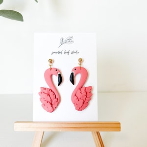 Flamingo Earrings, Tropical Bird Earrings, Summer Earrings, Vacation ...