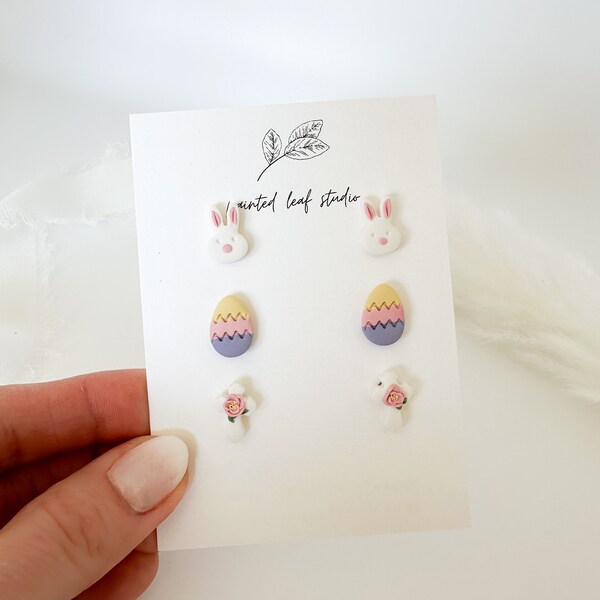 Easter Stud Earrings, Bunny Stud Earrings, Easter Egg Stud Earrings, Cross Stud Earrings, Easter Egg Earrings, Bunny Earrings, Cross Earring