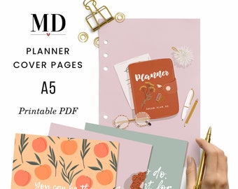 Bundle pack Cover Planner Printable inserts A5 Binder Title pages