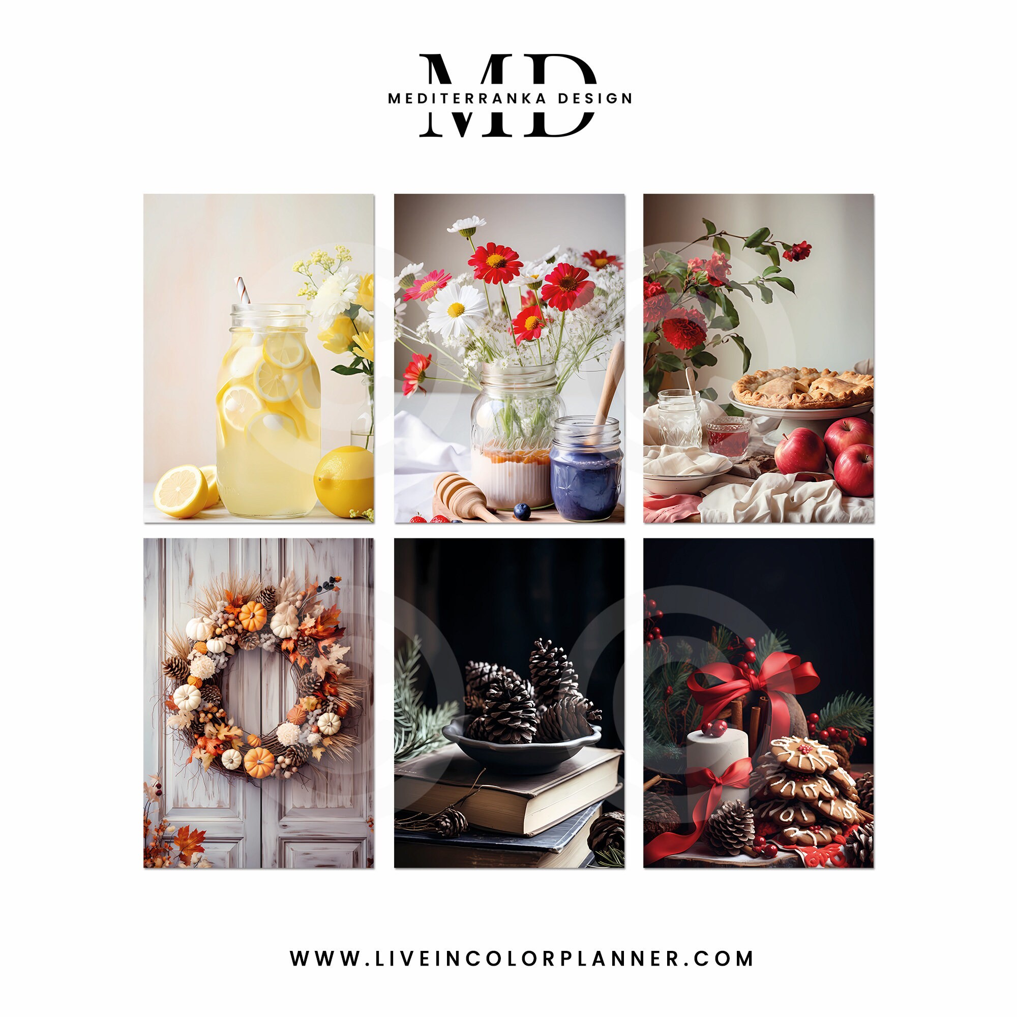 Printable Monthly Planner Dashboards, A5 Planner Inserts, Binder Photo