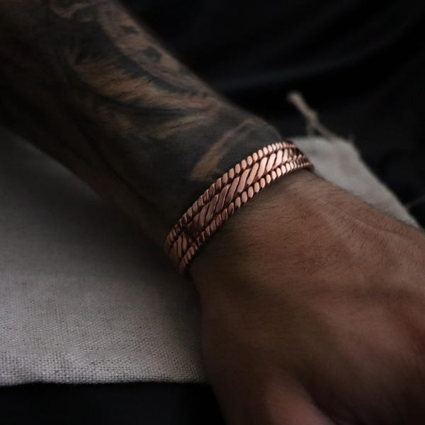 Metaphysical Tensor Ring Bracelet - Pure Copper - Arthritis Pain Relief - Anti-Inflammatory - Energy Flow - Hand Hammered