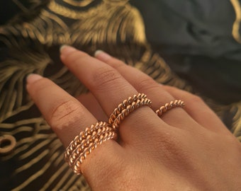 Copper Tensor Finger Rings - Open-ended Stackable - Healing Jewellery - Enhance Vitality & Energy Flow - Anti-Inflammatory - Pain Relief