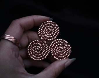 Ancient Copper Triskelion Energy Tool (Water Element) - Heddeka - Meditation - Structure Charge Water - Ritual - Healing - Harmony