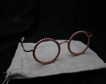 Copper Tensor Ring Eye Glasses — 177Mhz Frequency Lost Cubit - Heal Eye sight - Meditation tool - Doof Festival Wear