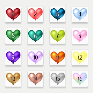 40th Birthday Card, Personalised For Her, Milestone Greeting Card, Mum, Daughter, Granddaughter, Niece, Friend, Name and Age, Heart Balloon image 2