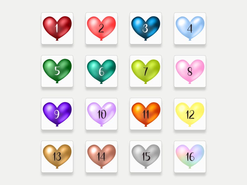 40th Birthday Card, Personalised For Her, Milestone Greeting Card, Mum, Daughter, Granddaughter, Niece, Friend, Name and Age, Heart Balloon image 2