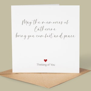 Personalised Sympathy Card, Bereavement, Condolences, Sorry for your Loss, Thinking of You, In Loving Memory, Support, Sending Love