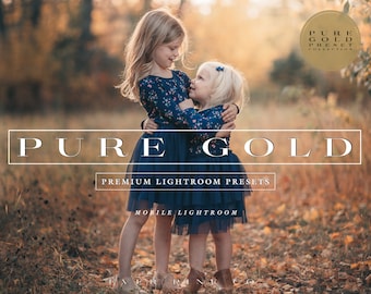 MOBILE Lightroom Presets Dreamy Gold Outdoor Family Preset for Summer/Fall Presets Autumn Vintage Nostalgic Presets Mobile Fall Filter