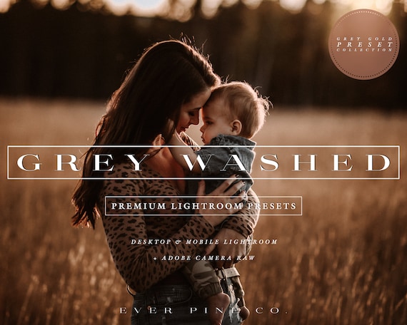Golden Desktop Lightroom Presets + Mobile Presets. Rich Warm Dark Brown & Grey Golden Hour Presets, Dark and Moody Presets for Family Photos