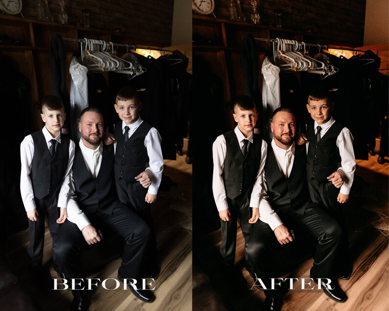 Presets para Lightroom com temática de casamento, tons dourados e quentes (Presets para Desktop/Web CC/ACR, arquivos XMP) imagem 9