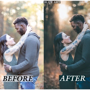 Blue Warm Lightroom Mobile and Desktop Presets for Couple, Family, and Child Portraiture - Perfect for Hobby and Professional Photographer