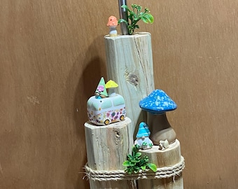 VW bus fit for our gnome and her mushroom.