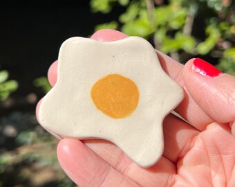 Fried Egg Ceramic Magnet