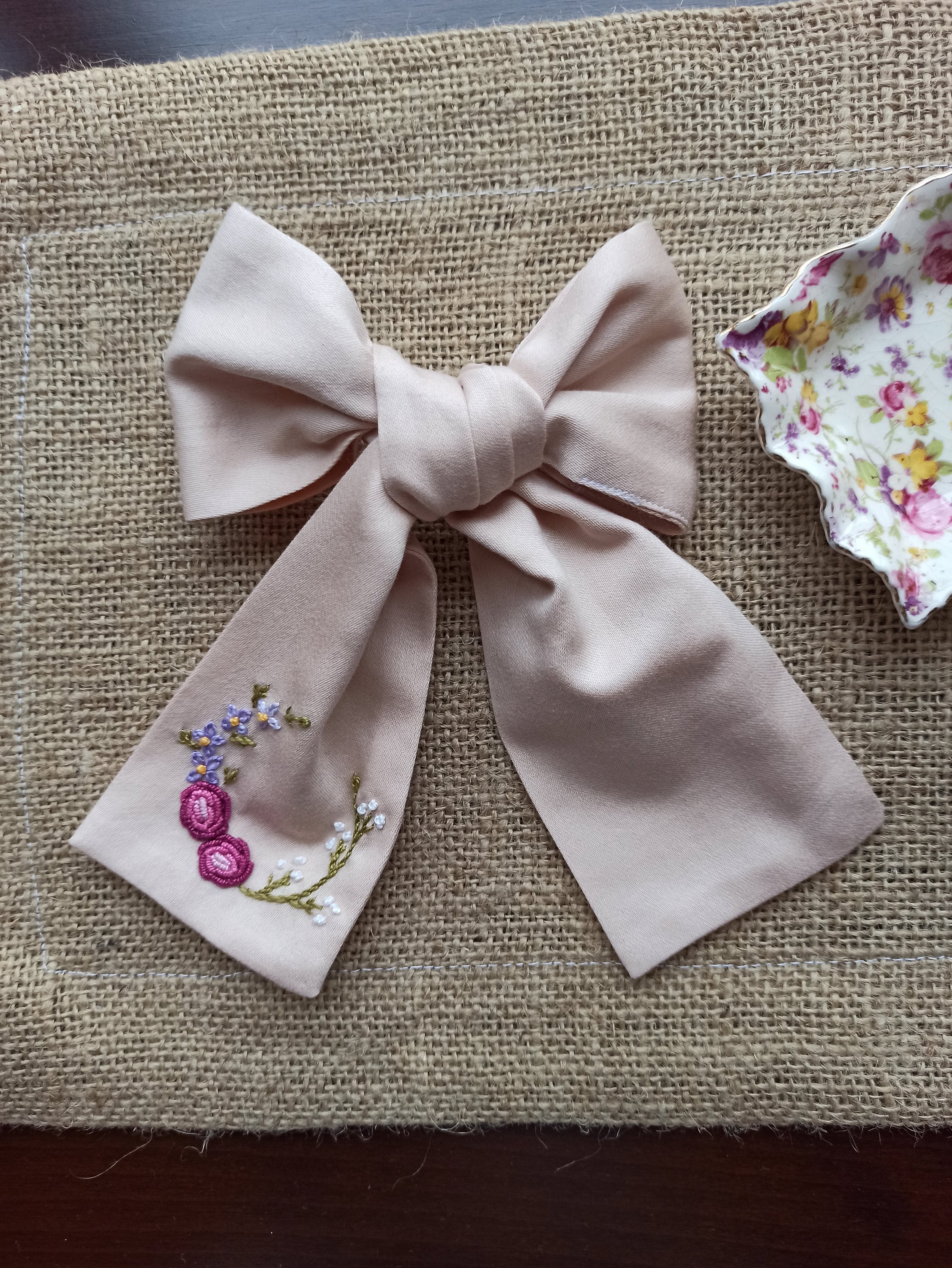 Handmade Hair Ribbons with Handcrafted Floral Rococo Etsy