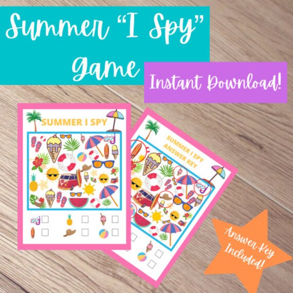 Printable I Spy Game Digital Download Classroom Resource - Etsy
