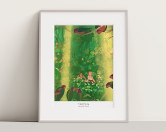Tarzan Movie Poster: Jungle Travel Art Print