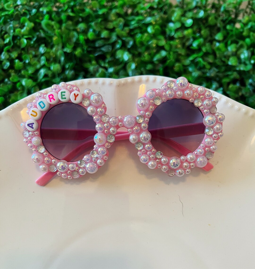 Kids Personalized Sunglasses Custom Name Sunglasses Beaded Sunglasses