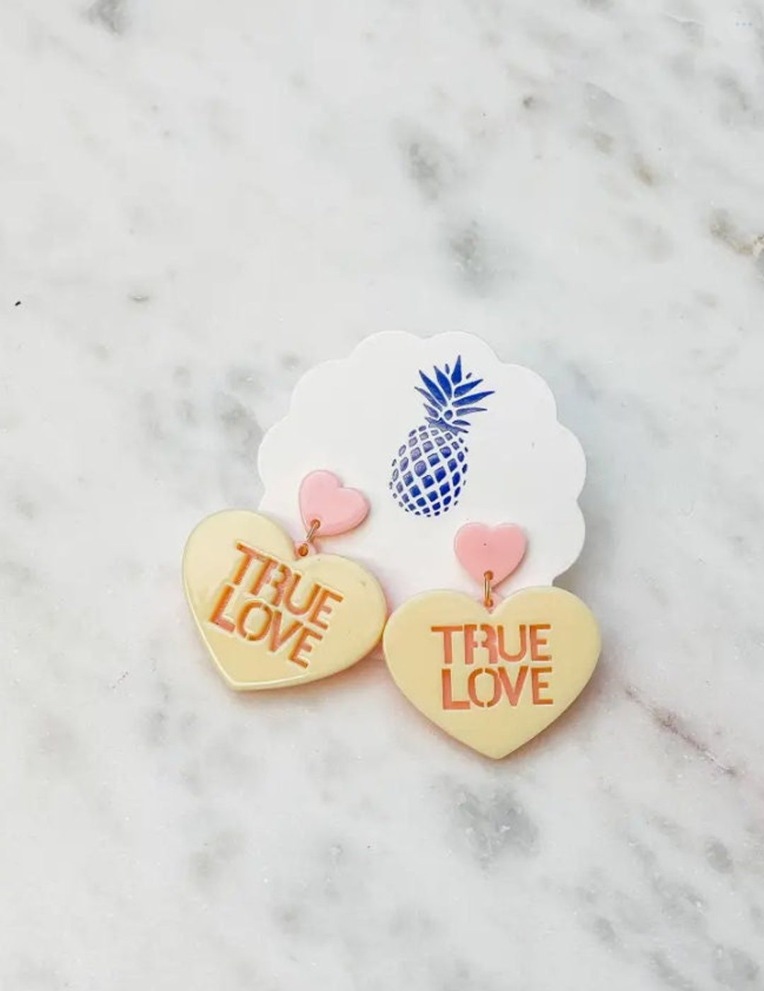 Sandy + Rizzo Conversation Heart Dangle Earrings