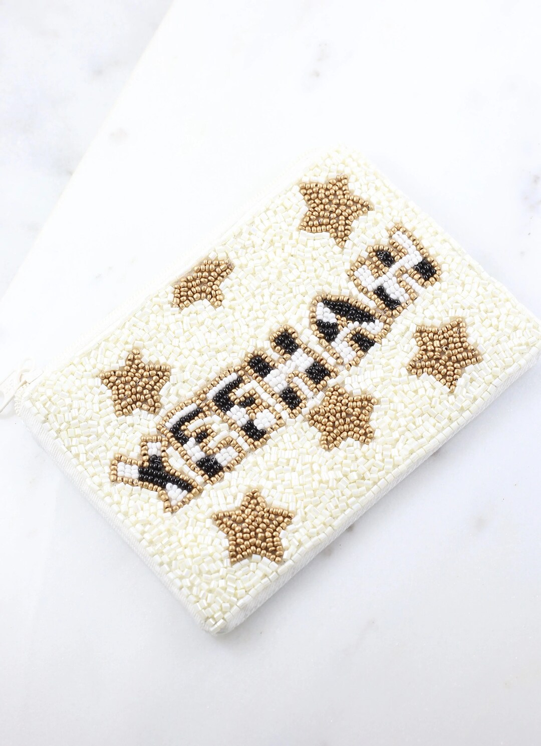 Yeehaw Beaded Zip Pouch Girls Night Bachelorette Party Etsy