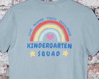 Kindergarten Squad Teacher Shirt - Kindergarten Teacher Tees - Kindergarten Shirts - Back To School Shirt - First Day Of School Shirt