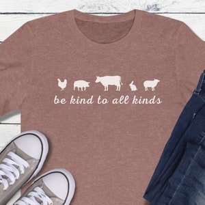 Be Kind to All Kinds Shirt, Be Kind to Every Kind Graphic Tee,Vegan Shirt, Animal Lover Shirt, Animal Rights Shirt, Kindness T-Shirt, Boho