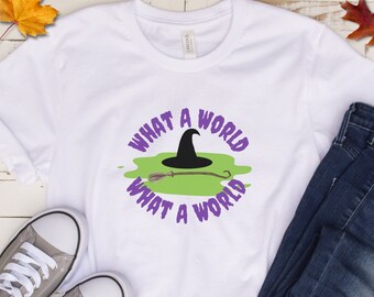 Halloween Shirt, Wicked Witch Of The West Tee, Hocus Pocus Tee, Witch Melting Tee, Mom Tee, Funny Halloween Fall Shirt, What A World