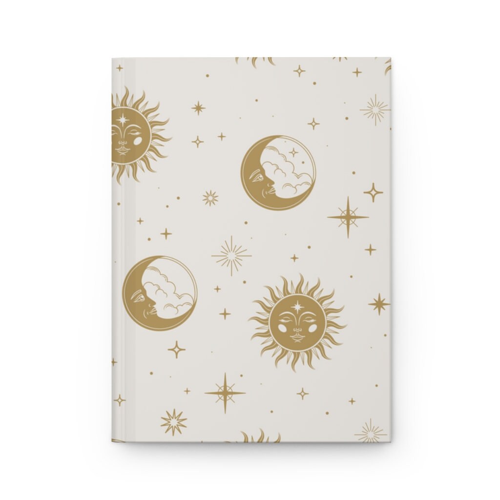 Celestial Journal, Sun Moon and Stars Hardcover Journal,dream Journal ...
