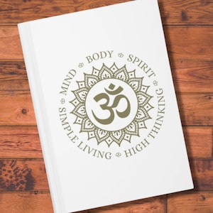 Om Mandala Hardcover Journal, Inspirational Journal, Travel Journal, Spiritual Journal, Blank Lined Notebook, Writing Journal, Yoga Journal