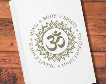 Om Mandala Hardcover Journal, Inspirational Journal, Travel Journal, Spiritual Journal, Blank Lined Notebook, Writing Journal, Yoga Journal