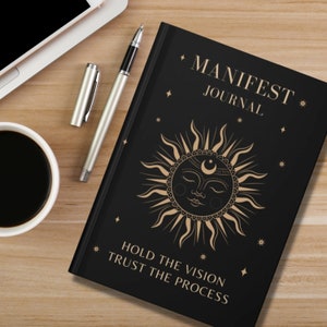Manifest Hardcover Journal, Manifestation Journal, Law of Attraction, Dream Journal, Mystical Notebook, Spiritual Journal, Gratitude